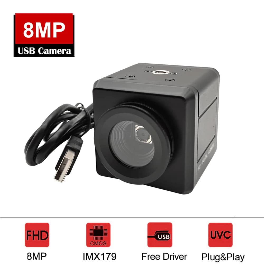 Webcam for PC NEOCoolcam 8 Megapixel IMX179 4K with Autofocus, Video Full HD, Streaming Live, UVC Without Driver, USB Camera for Computer