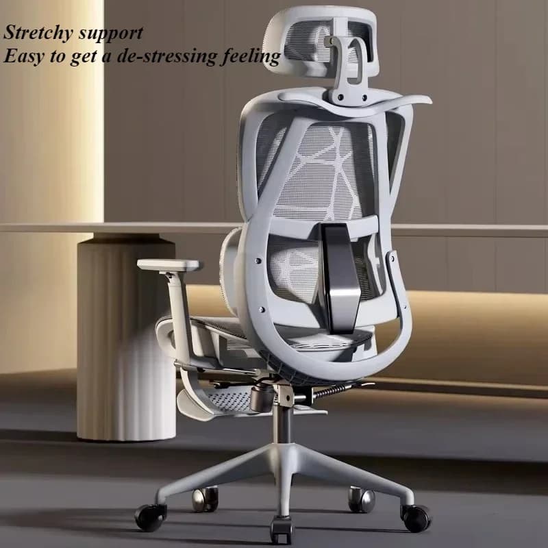 Sedia da Ufficio Ergonomica da Gaming con Braccioli Regolabili, Poggiatesta 3D, Schienale Reclinabile e Poggiapiedi