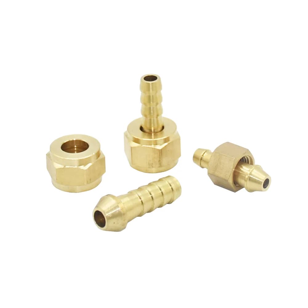 Ottone 1/8 "1/4" 3/8 "filettatura femmina a 5/6/7/8/9/10mm connettore per tubo flessibile raccordo per tubo filettato girevole accoppiatore in rame