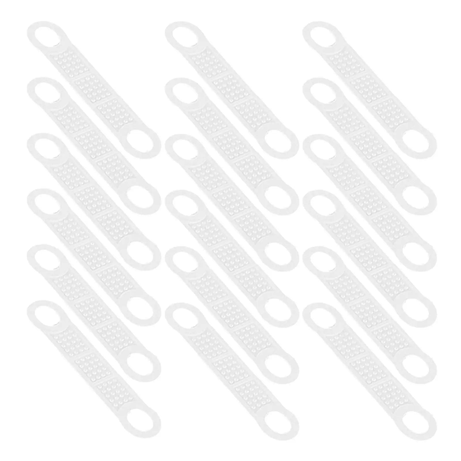 48Pcs Anti Slip Clothes Hanger Grips Transparent Silicone Strips Windproof Hanger Accessories for Plastic Wood Clothes Rack