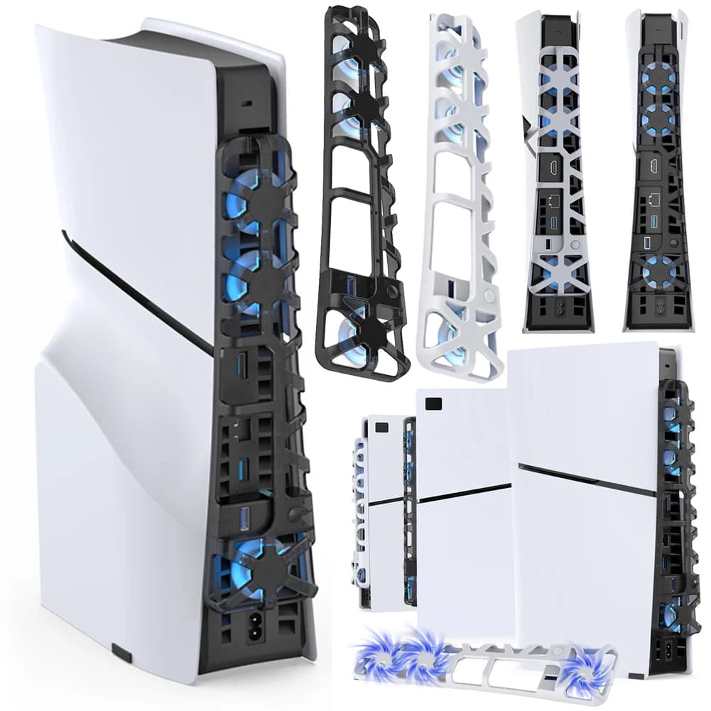 Per ventole di raffreddamento PS5 sistema di raffreddamento con luce a LED ventola silenziosa Console di gioco USB 5V ventola di raffreddamento posteriore per accessori di gioco PS Slim
