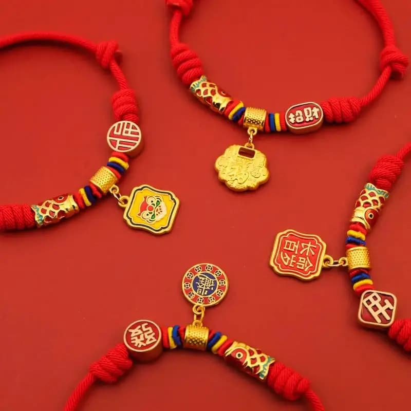 Silenzioso Capodanno Longevi Lo Corda intrecciata Pet Nelace Accessori decorativi per collare con nodo ferorman per cani rossi
