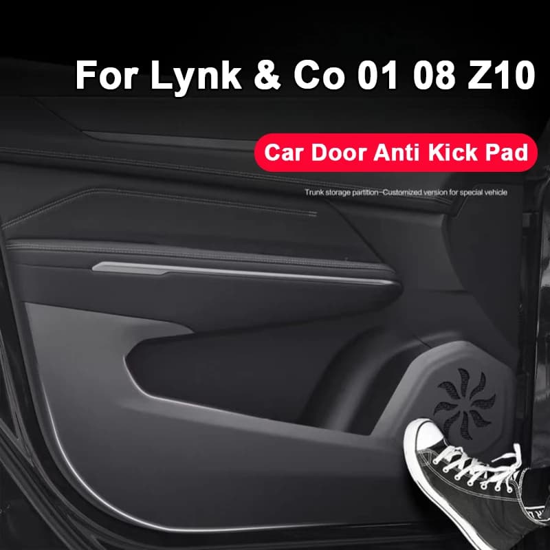 For Lynk & Co 01 08 Z10 2021-2025 Leather Car Door Anti-shoe Pad Door Protection Zerbino Anti-sporco Anti-collision Stickers Decor