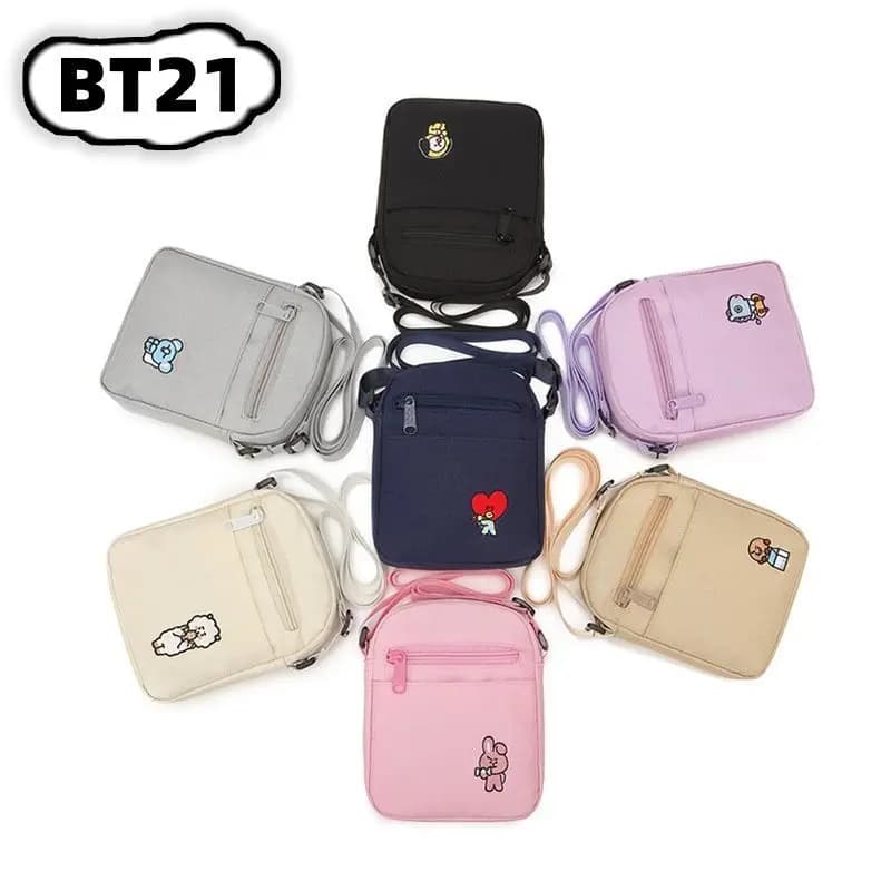 K-pop group bt21 mini crossbody bag, short shoulder bag, cartoon-style versatile portable phone bag, small backpack 2026