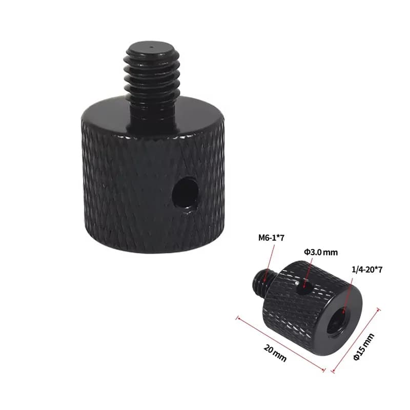 1/4 to M6 camera conversion screw female to male reinforcement adapter for photography with tripod with ball head for camera Gopro 13 Action
