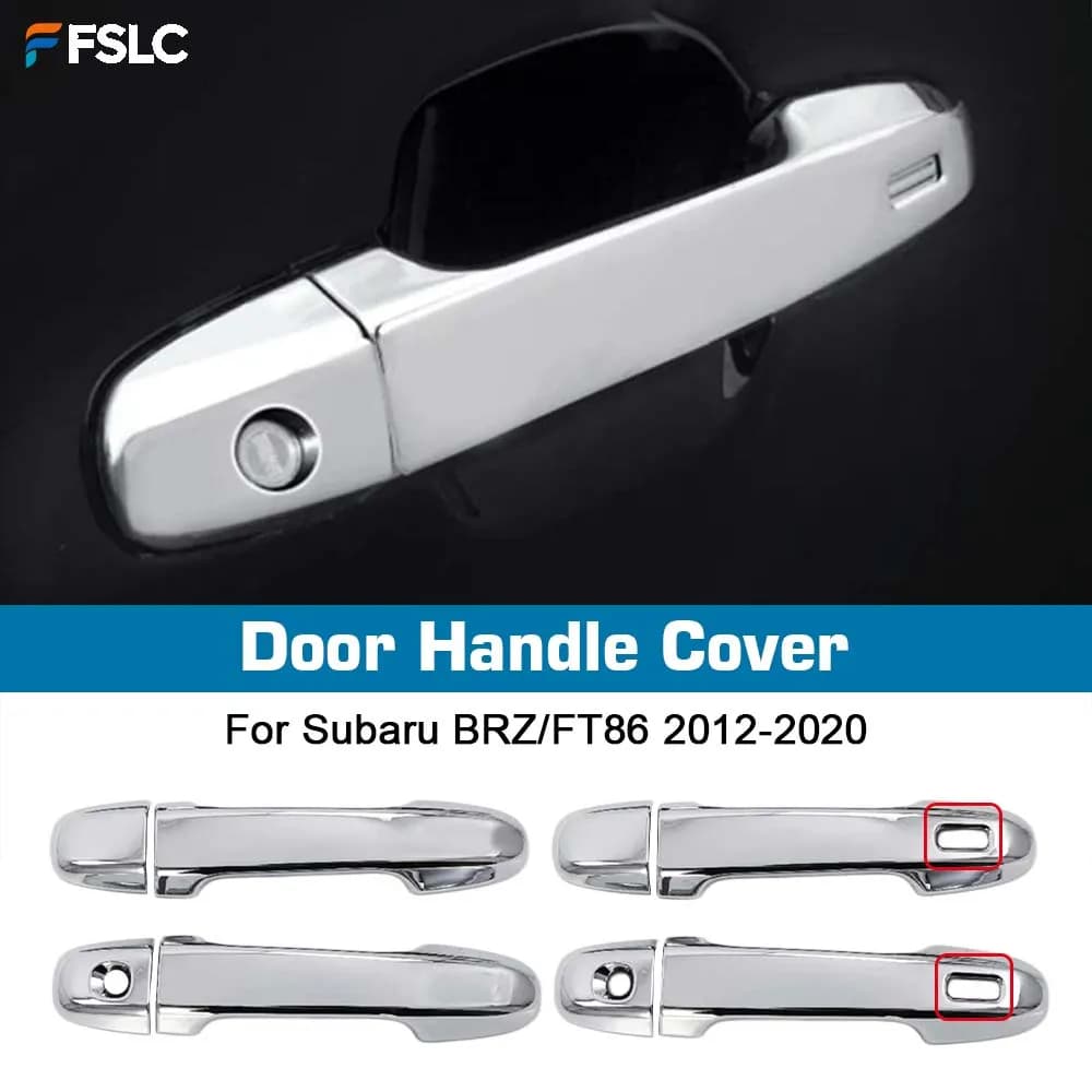 ⭐Genuine⭐ Car Upgrade Decoration Chrome Silver Door Handle Cover For Subaru BRZ/FT86 2012-2020 Cars Accessories Exterior Styling