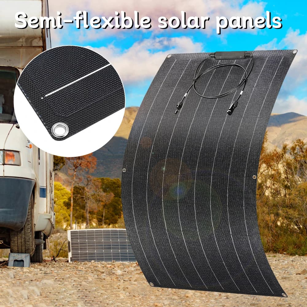 Pannelli solari 300W ETFE flessibili, pannello solare monocristallino 12V, caricabatterie per auto, camper e alimentazione da tetto, barche e uso esterno.