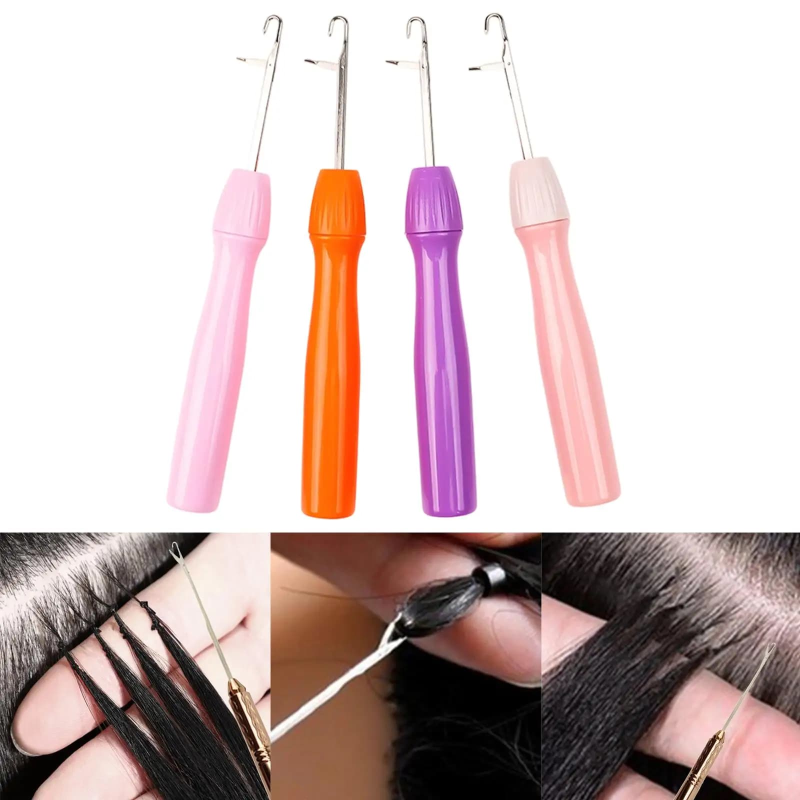 Kit Completo di Accessori per Uncinetto a Gancio Curvo per Lavorazione a Maglia e Tessitura di Tappeti e Artigianato
