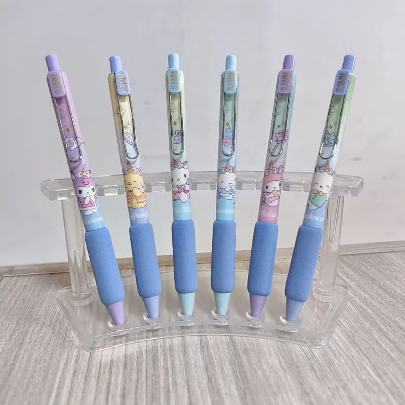 Lotto SANRIO KUROMI MELODY CINNAMOROLL POCHACCO GEL PEN CUTE KITTY 0,5 mm inchiostro nero penne con firma a penna fornitura scuola