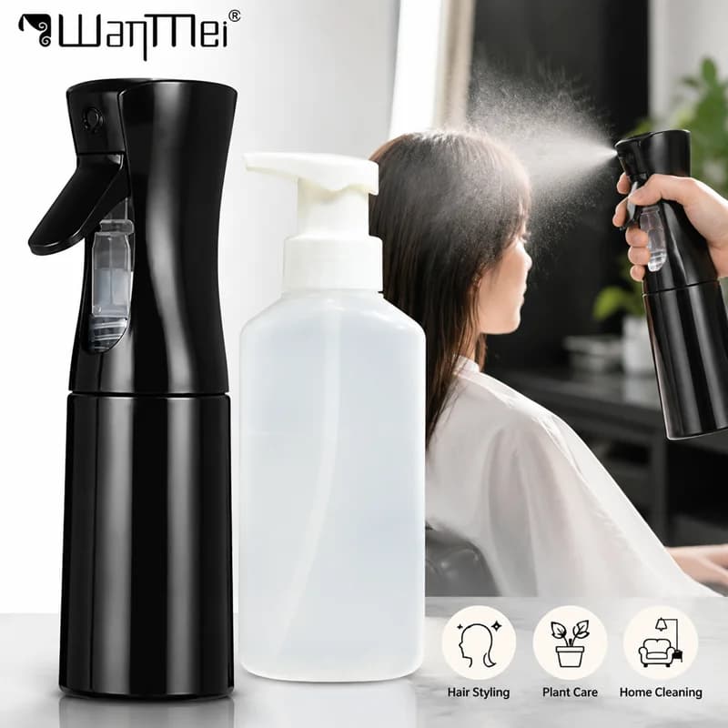 WanMei Kit 2 Flaconi Spray, Dispenser Ricaricabile per Sapone Liquido e Mousse, per Styling Capelli e Uso Quotidiano