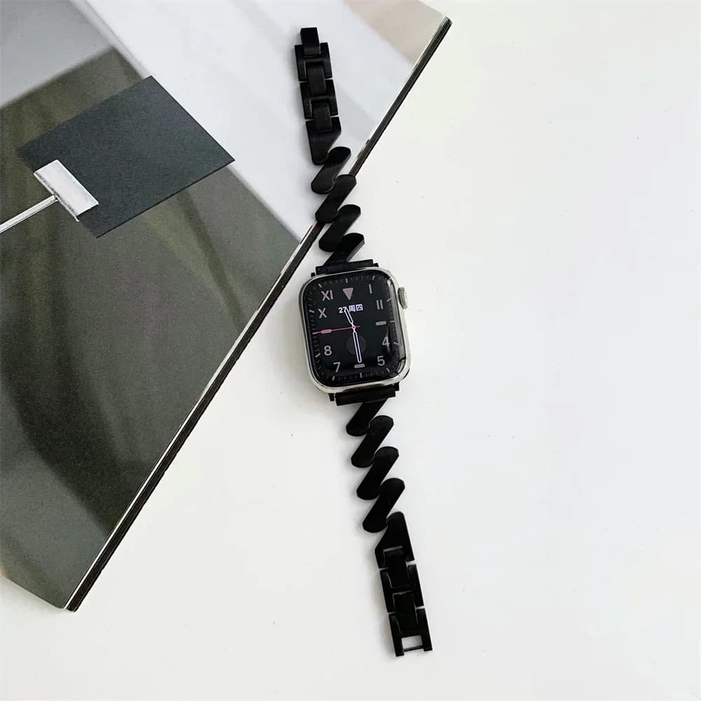 Cinturino a Catena per Apple Watch Serie 8 49mm 45mm 42mm 44mm Bracciale da Donna per Iwatch Serie 7 6 SE 5 4 3 41mm 38mm 40mm
