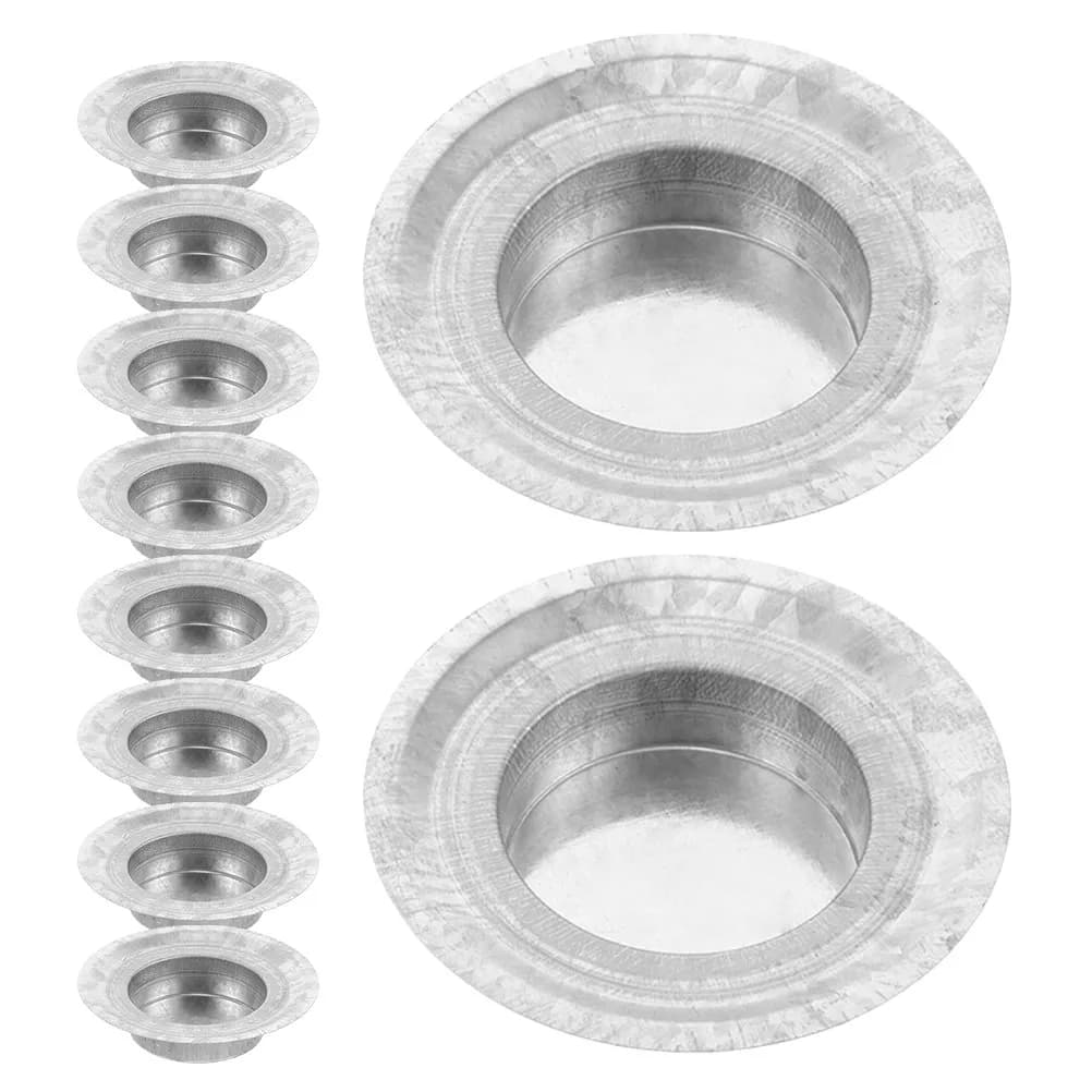 10 Pezzi Inserti per Coperchi in Acciaio Inossidabile per Barattoli a Bocca Regolare, Porta Tea Light, Decorazione per Interni, Ricambio per Barattoli