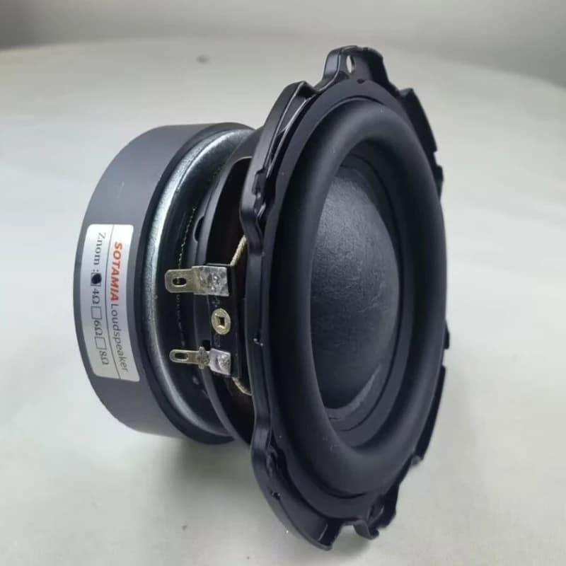 SOTAMIA 1 Pezzo Subwoofer da 4,5 Pollici, Altoparlante di Potenza 4 Ohm 50W, Audio Hifi Bassi, Altoparlante Bluetooth Fai da Te, Woofer per Scaffale