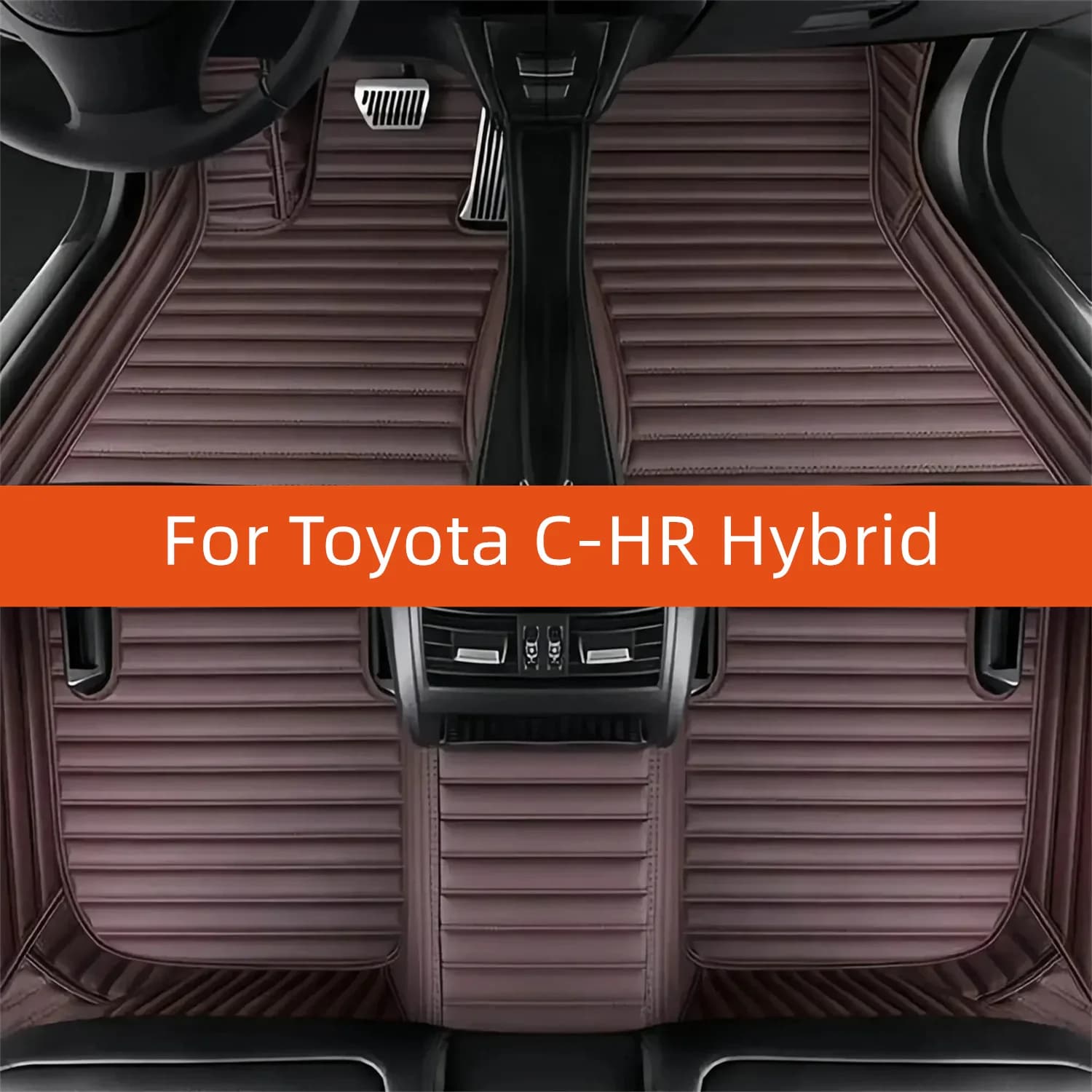 Tappetino per auto in pelle personalizzato per Toyota C-HR Hybrid 2024 2023 2022 2021 2020 2019 2018 2017 2016 Tappetino per auto Accessori interni