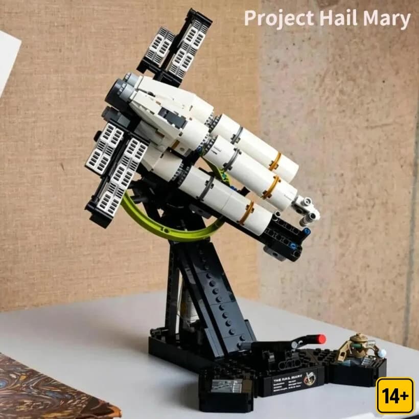 In stock New 830pcs Extreme Return Project Hail Mary Space Shuttle Spaceship Building Blocks Model Toy For Adults Birthday Gifts