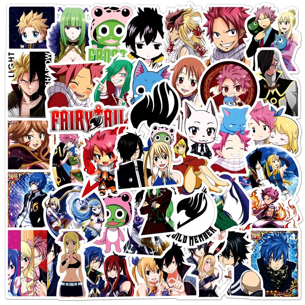 10/30/50pcs Cartoon Fairy Tail Anime Stickers PVC Material Creative DIY School Bag Laptop Scrapbook Waterproof Graffiti Stickers