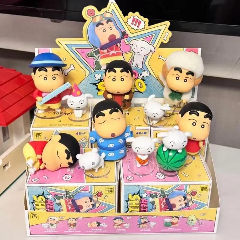 Authentic TOP TOY Crayon Shin chan Early White God Series Blind Box Trendy Handmade Desktop Creative Ornament Toy