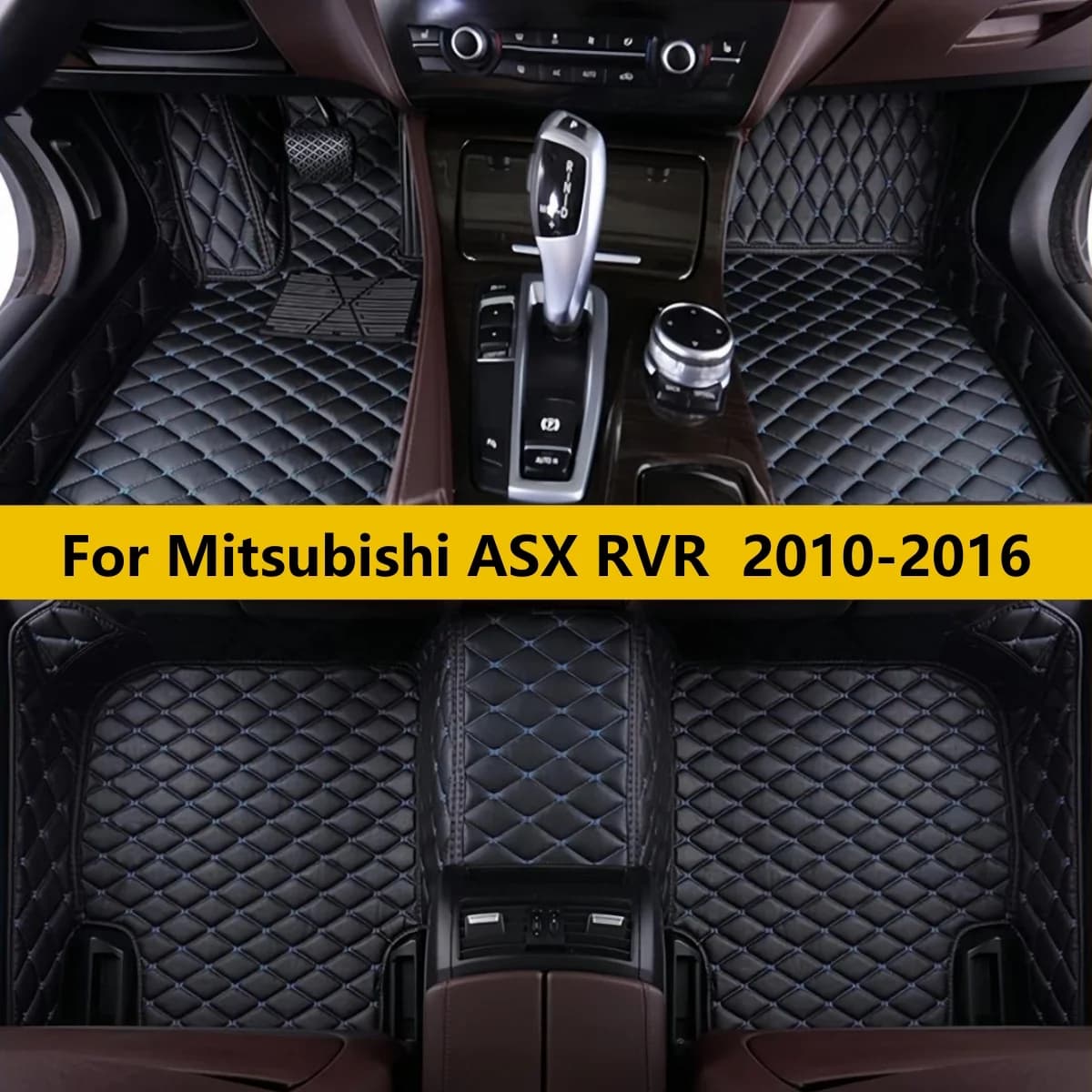 Tappetini auto personalizzati per Mitsubishi ASX RVR 2010 2011 2012 2013 2014 2015 2016, set completo di tappetini in pelle.