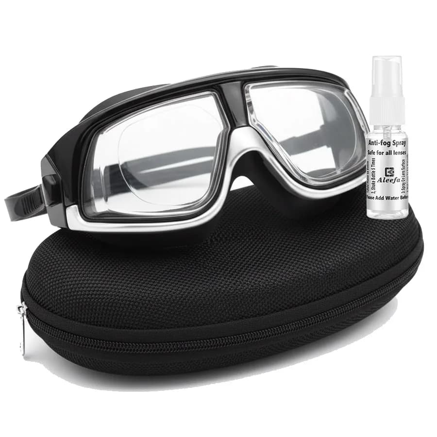 Swimwear for myopia from -1,1 to -10,0 diopters, with anti-fog spray, UV protection, adjustable strap for men woman