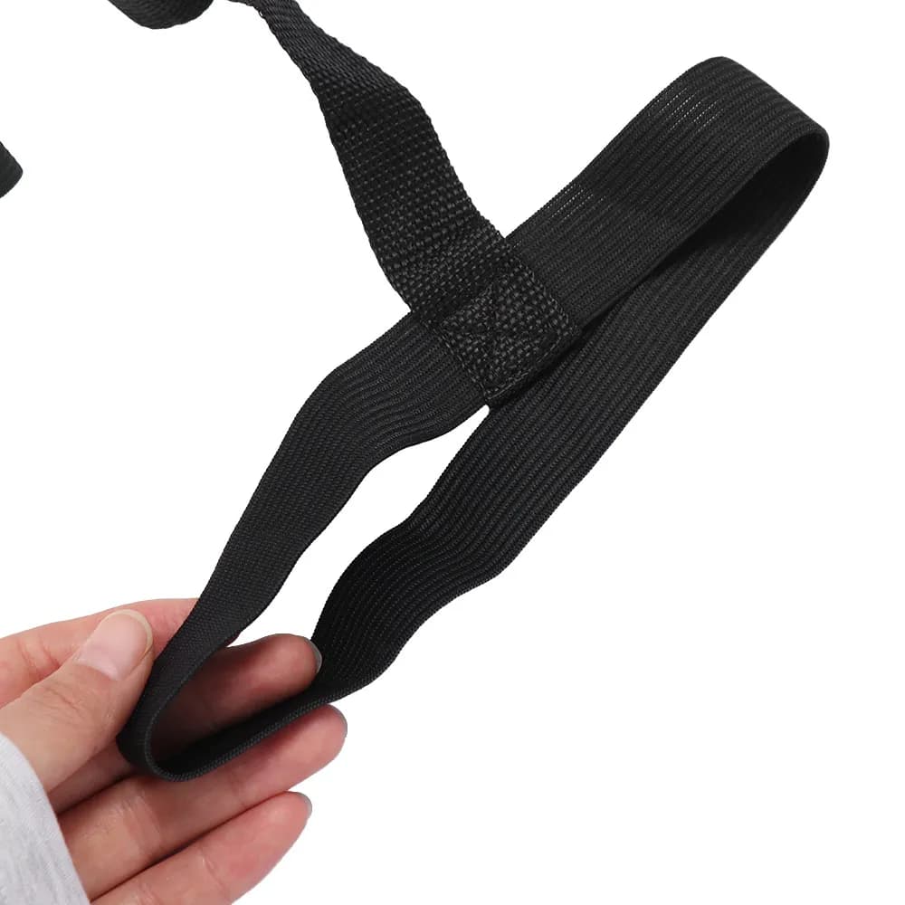 Black Durable Harness Strap Hot Sale Looped Sling Pilates Elastic Yoga Strap Tension Rope Stretch Rope Yoga Mat Bundling Belt