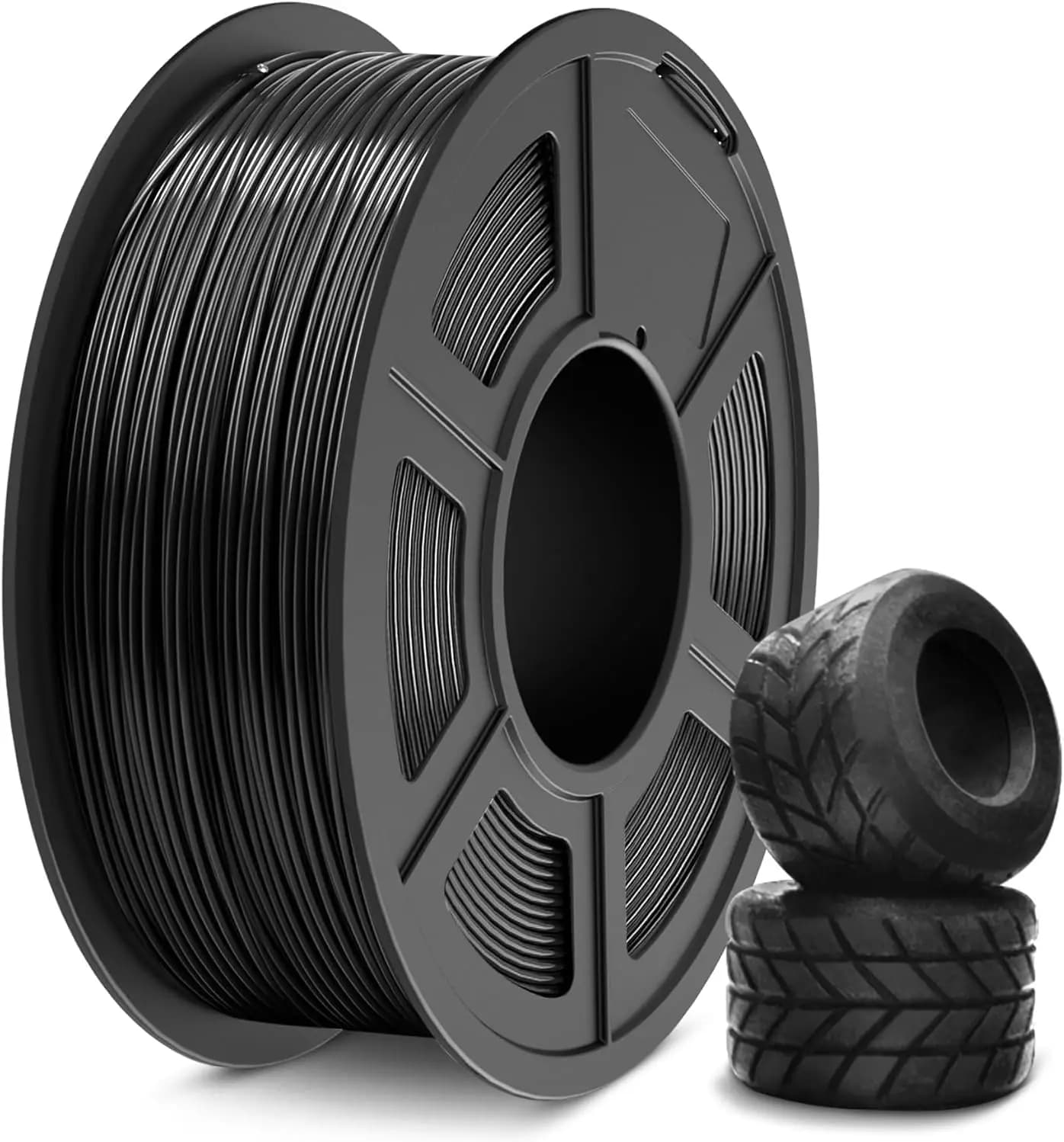 Filament for Multifunctional 3D Printing in 95A Flexible TPU, 1,75mm Long Fiber, High Elasticity, Material Durable, 250g Coil