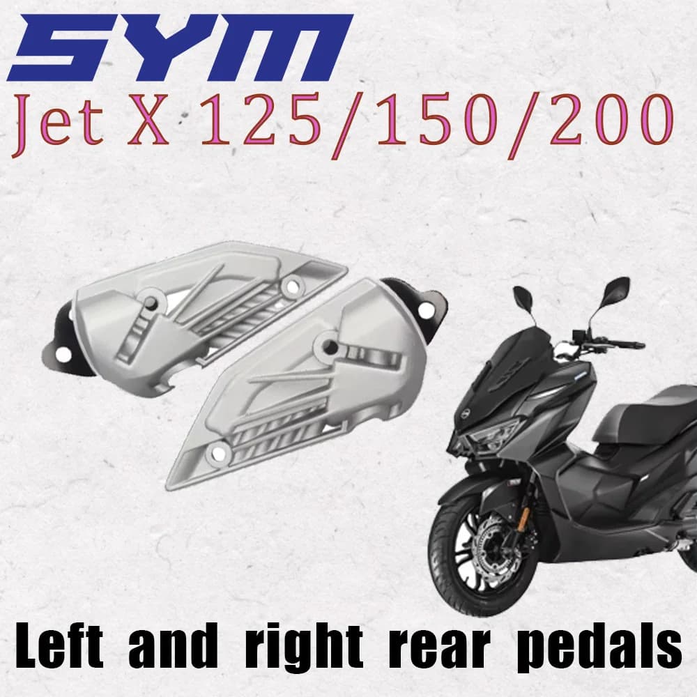 Per Sym Jet X 125 / 150 / 200 Moto Poggiapiedi posteriori sinistro e destro Sym Jet X 125 / 150 / 200