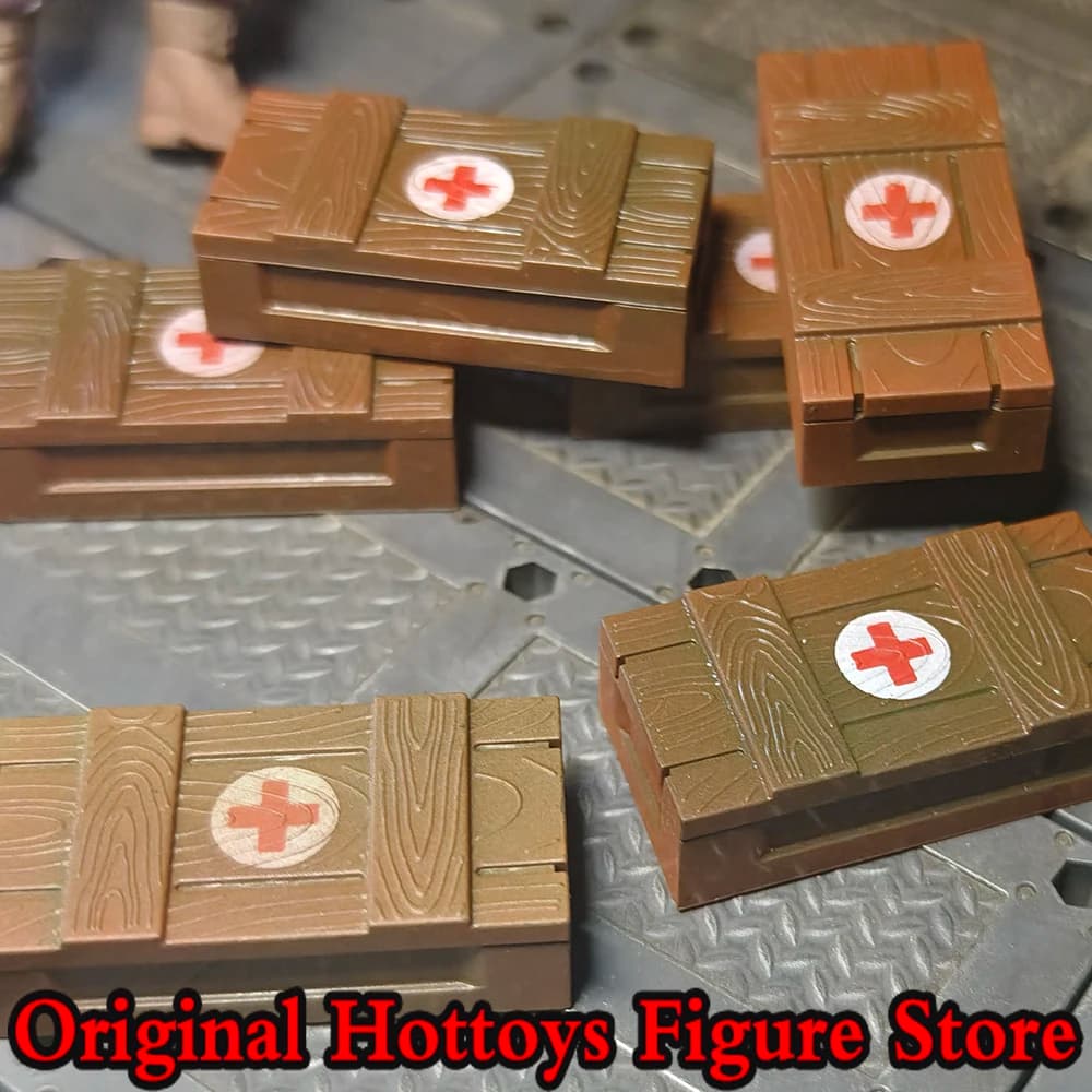 In Magazzino 1/18 Bilancia Soldato Scena Accessorio Kit di Primo Soccorso Militare Cassa di Legno Per 3.75 pollici Action Figure Modello Bambola Giocattoli