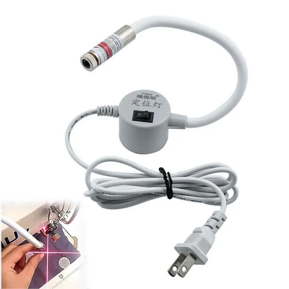 Adjustable LED Lighting for Sewing Machine with Magnetic Cross Linear Dot Infrared Positioning Tool-30 Beads Sewing Accessories