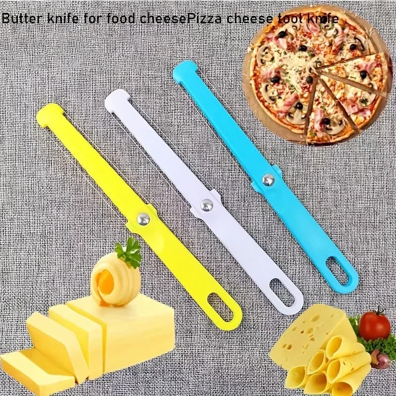 3pcs Multifunctional Cheese Cutter, Cheese Slicer, Foie Gras Cut, Cheese Splitter, Cheese Line, Butter Pizza Cutter