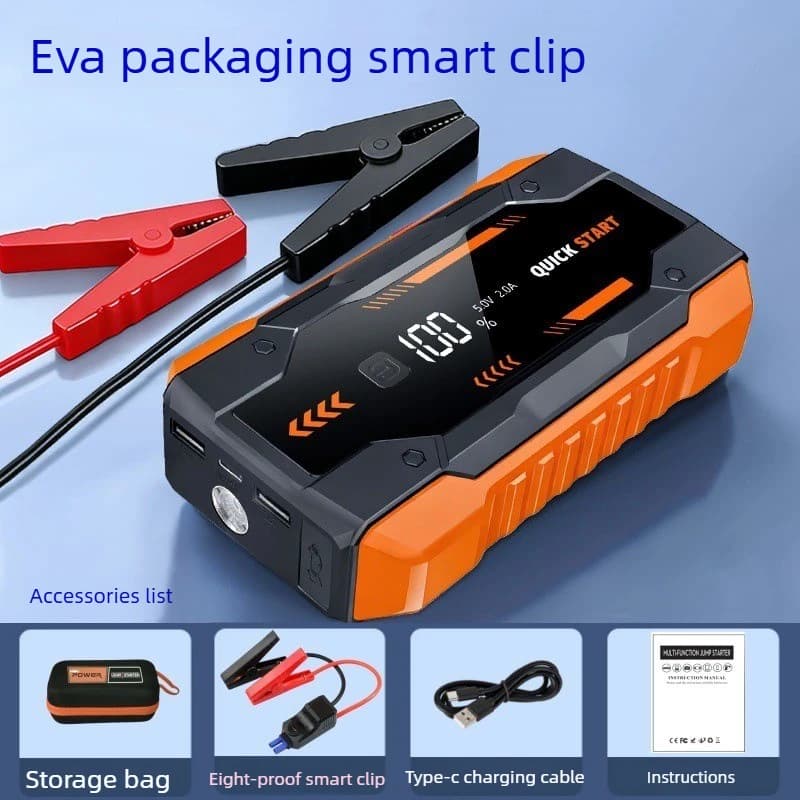 Avviatore d'Emergenza per Auto 10000mAh, Power Bank, Dispositivo di Avviamento Automatico per Batterie Benzina e Diesel