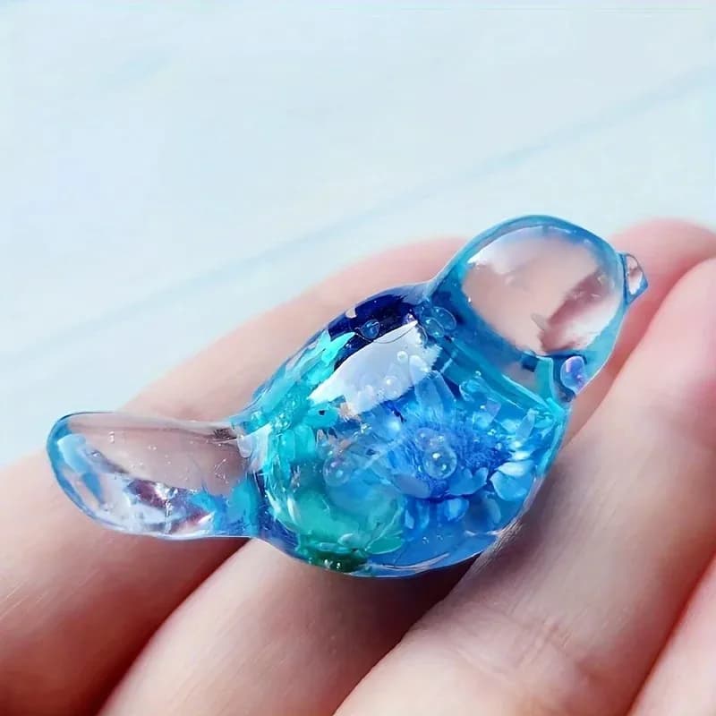 Stampi in Silicone a Forma di Uccelli e Animali, per Resina Epossidica Cristallina Fai da Te, Set di Stampi in Silicone 3D per Ciondoli a Forma di Uccelli Carini e Cartoni Animati