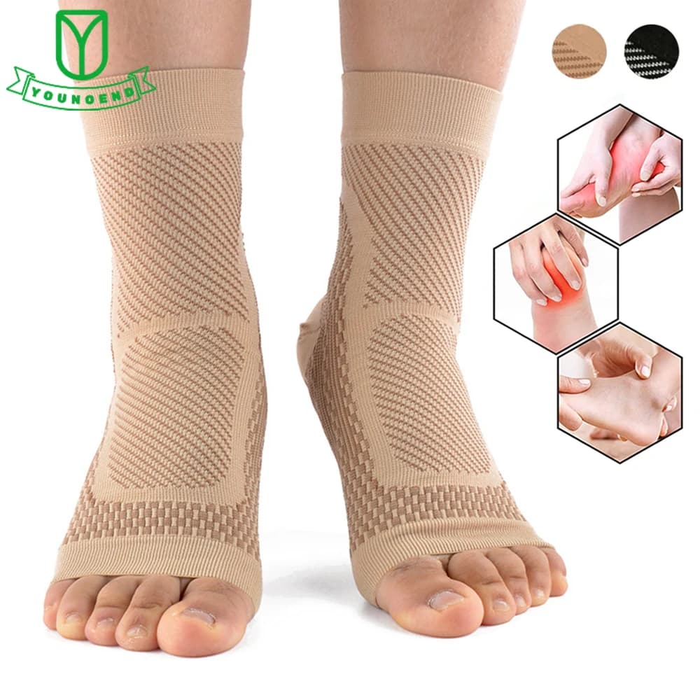 1 paio di calzini per fascite plantare maniche 30-40mmHg calzino a compressione per supporto alla caviglia, recupero lesioni, cavalletto gonfiore donna uomo