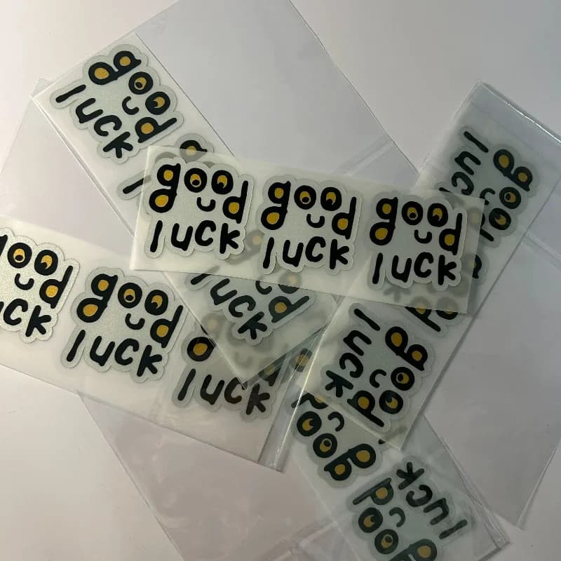 Sticker in Vinyl Durevole for Casco Moto, Gift Good luck