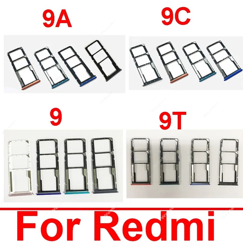 Vassoio della scheda SIM per Xiaomi Redmi 9 9A 9C 9T Slot per scheda SIM Supporto per lettore di schede SIM Cavo a nastro flessibile Riparazione parti di ricambio