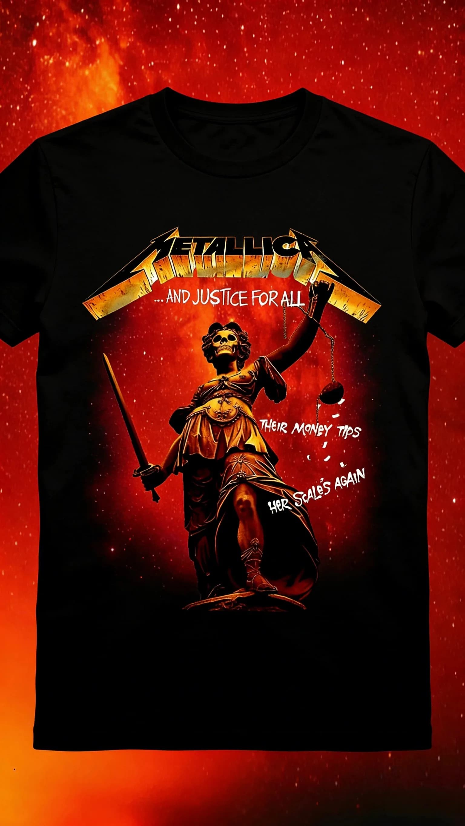 T-shirt con Stampa Grafica della Band Heavy Metal Metallica, Moda Streetwear Rock and Roll per Uomo e Donna, Maglietta Estiva in Cotone Oversize