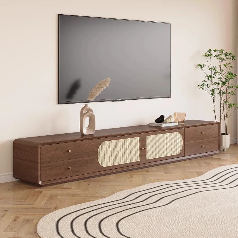 Tavolo TV Cassetti per monitor Organizzatore in legno Supporti TV per ufficio Mobili universali