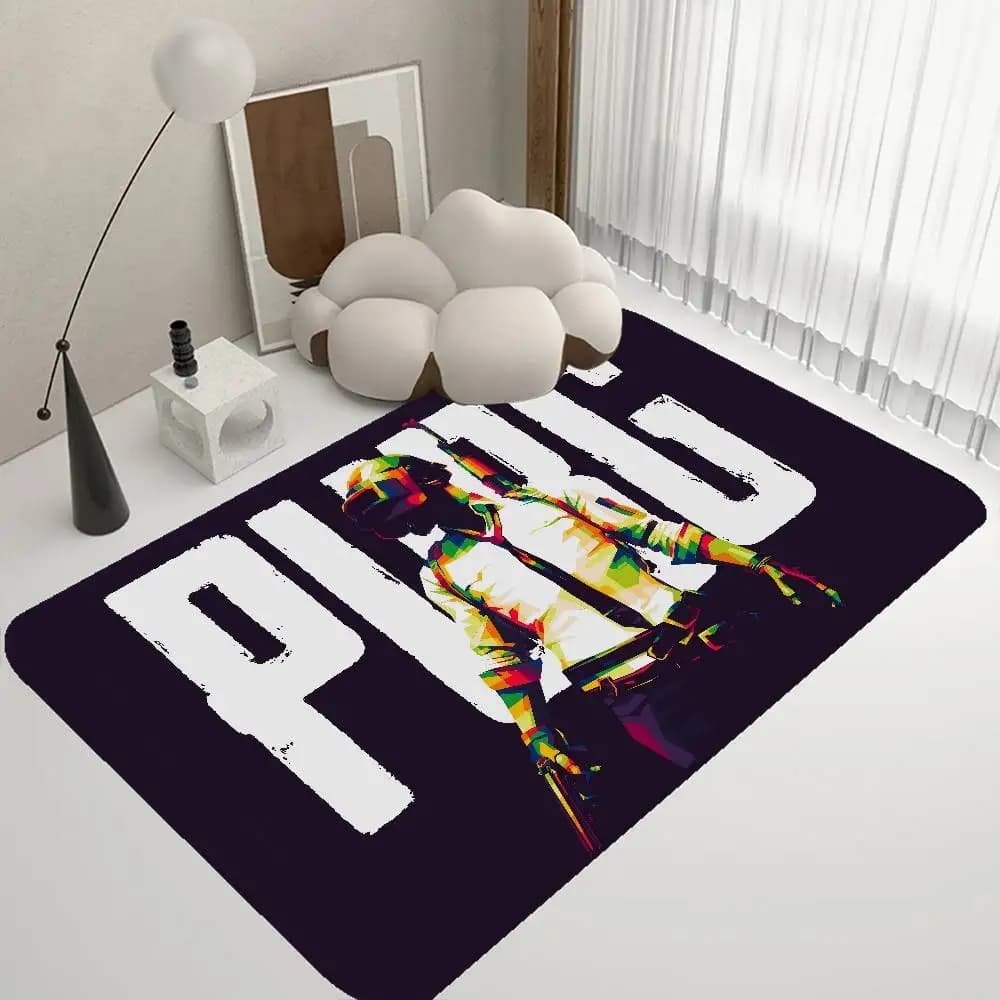 Anti-slip Rectangular Carpet for Tactical Tyre Games P-Pubg, Soft Carpet for Home, Entrance, Outside, Hotel
