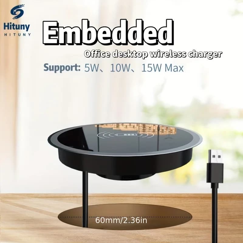 Embedded wireless fast-charging furniture15WFast ChargeQIStandard Sofa Tabletop Coffee Table Wireless Phone Charger