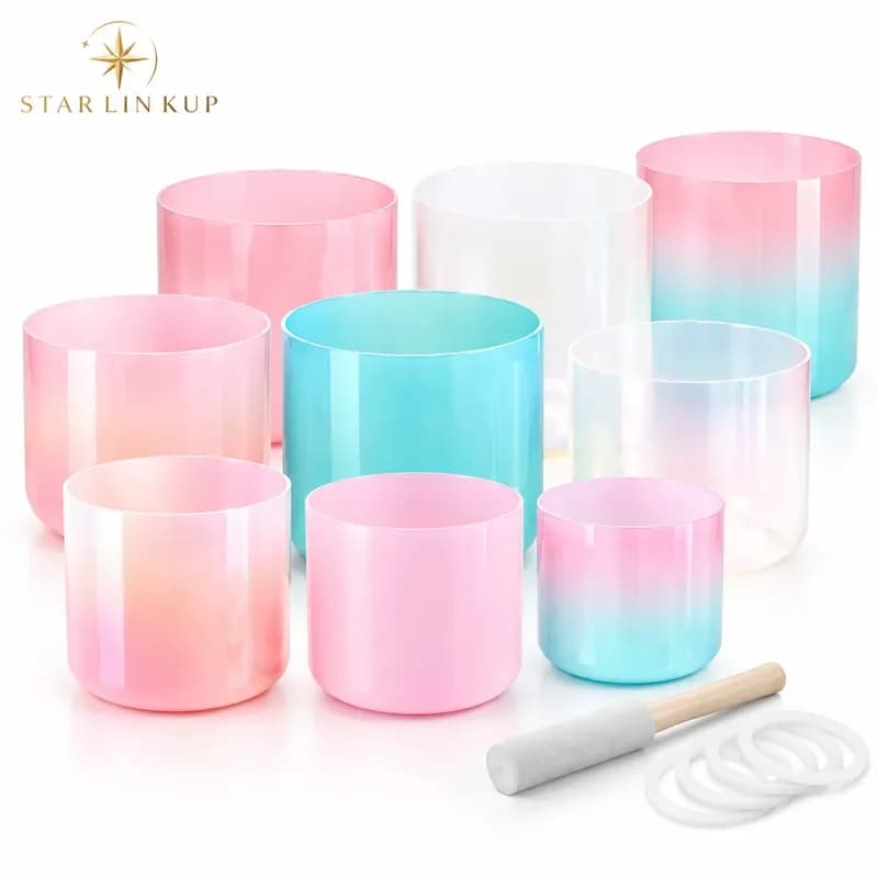 STAR LIN KUP Crystal Singing Bowl CDFGA Note Healing Meditation Chakra Balance Yoga Sound Therapy Instrument High Quality