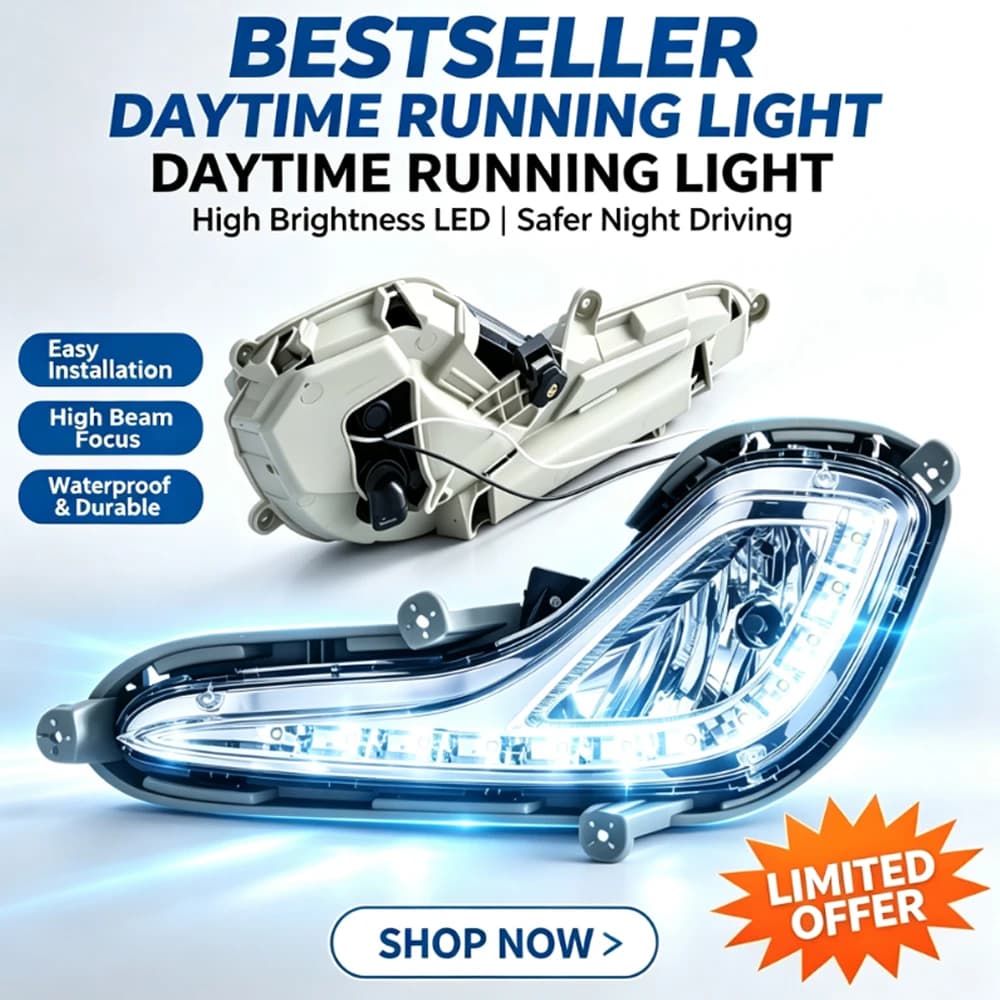 Fog Lamp For Hyundai Accent 2012 2013 2014 2015 2016 2017 Car Auto Headlight Waterproof Daylights DRL LED Daytime Running Light
