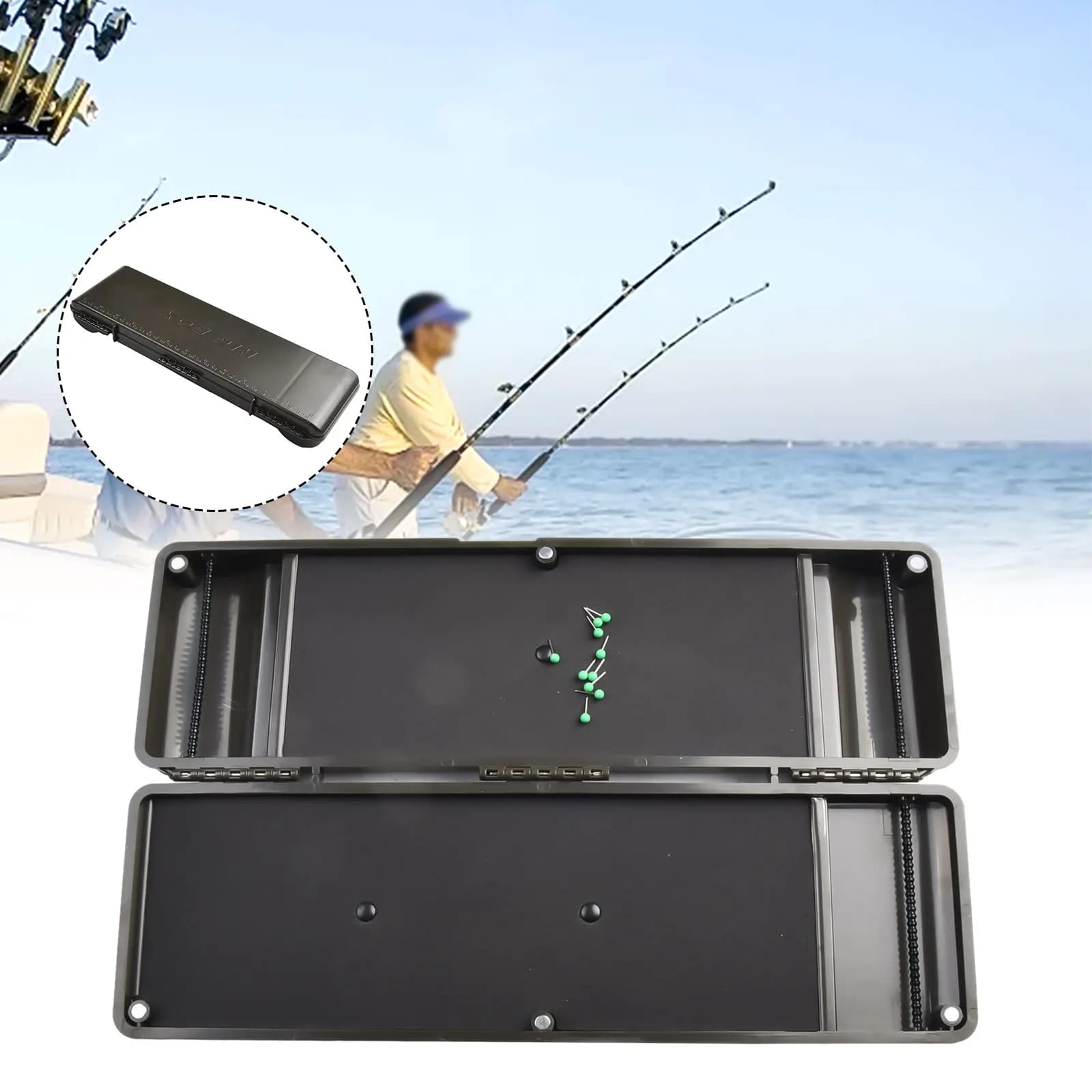 1pc Carp Fishing Equipment Box Magnetic Fishing Storage Box Multi-tank equipment storage box Lamp housing Non-slip hook accessory