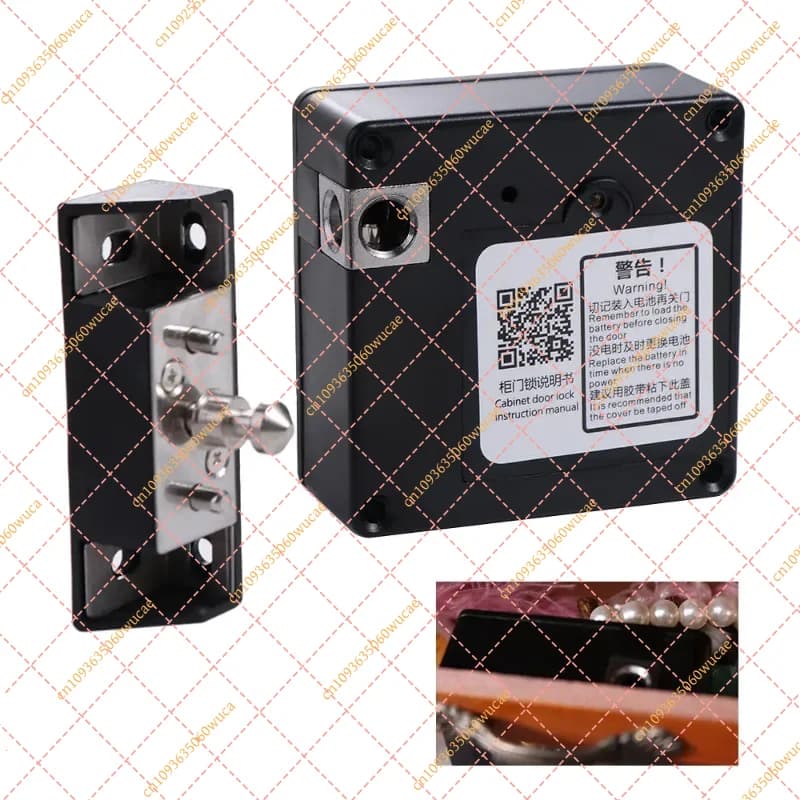 RFID IC Card Electronic Smart Drawer Lock Invisible Hidden Cabinet Lock Easy Install Double Door Safety Lock