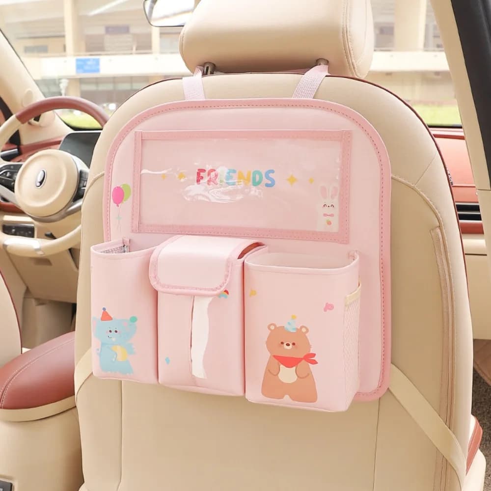 Borsa portaoggetti per auto multifunzionale Borsa portaoggetti appesa multitasca impermeabile Borsa portaoggetti per sedile posteriore per interni auto dei cartoni animati Sedile posteriore