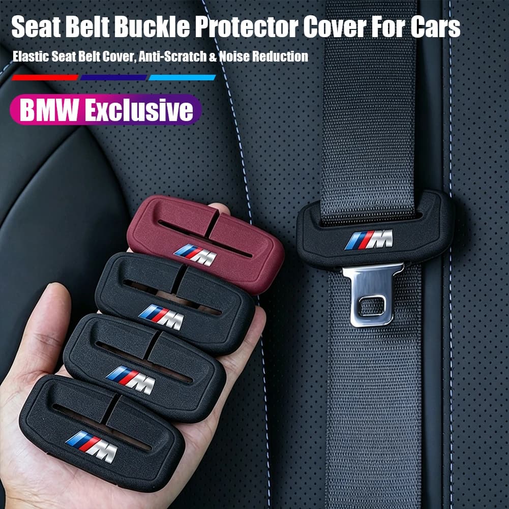 1/2Pcs Silicone Car Seat Belt Buckle Protective Cover Decorative Accessories For BMW E90 G80 M3 G30 M5 F82 F83 F20 F21 G42 F95 M