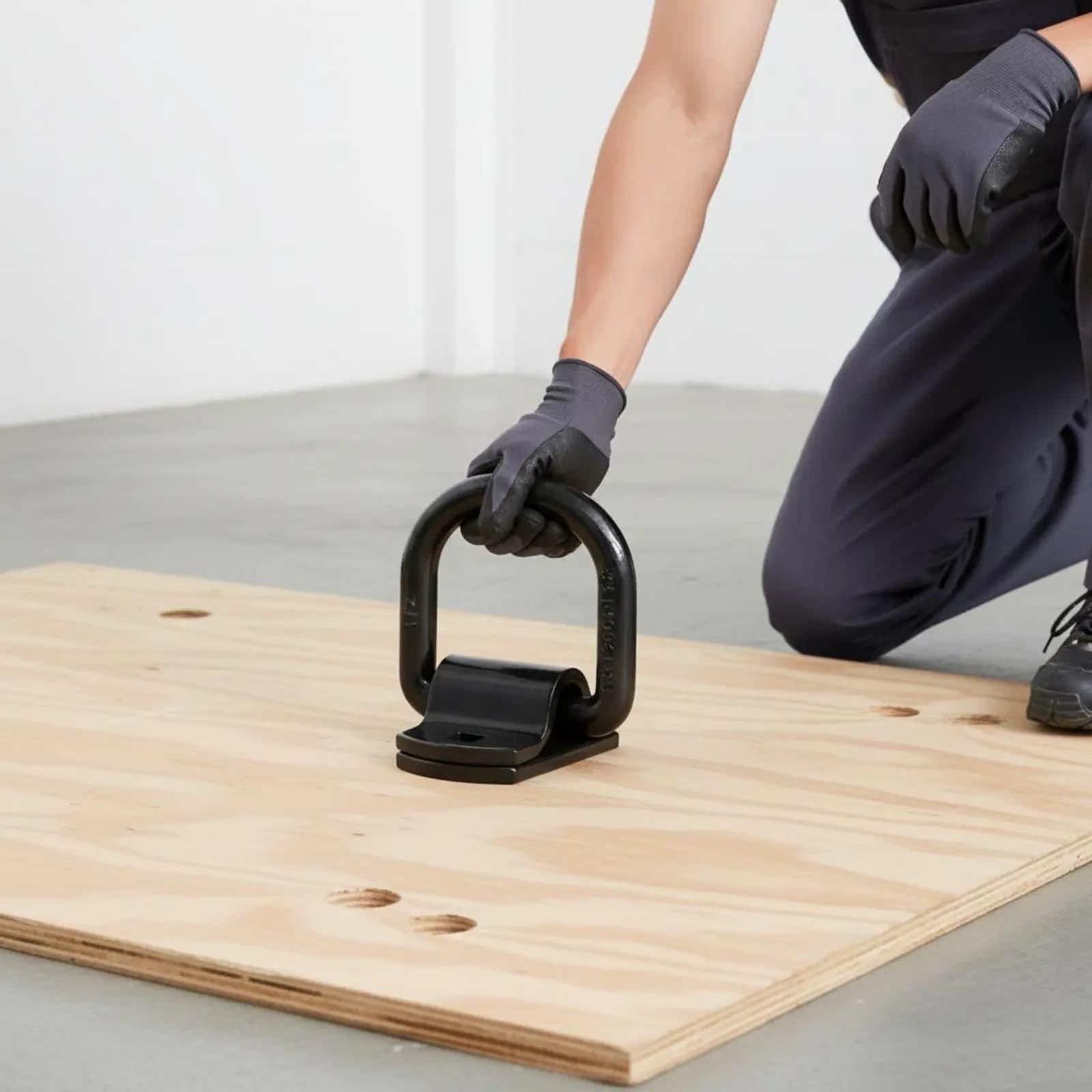 4 Pezzi Anelli a D con Rivestimento in Polvere, Ganci di Ancoraggio per Carico, Resistenti alla Corrosione, Facili da Installare per Barche