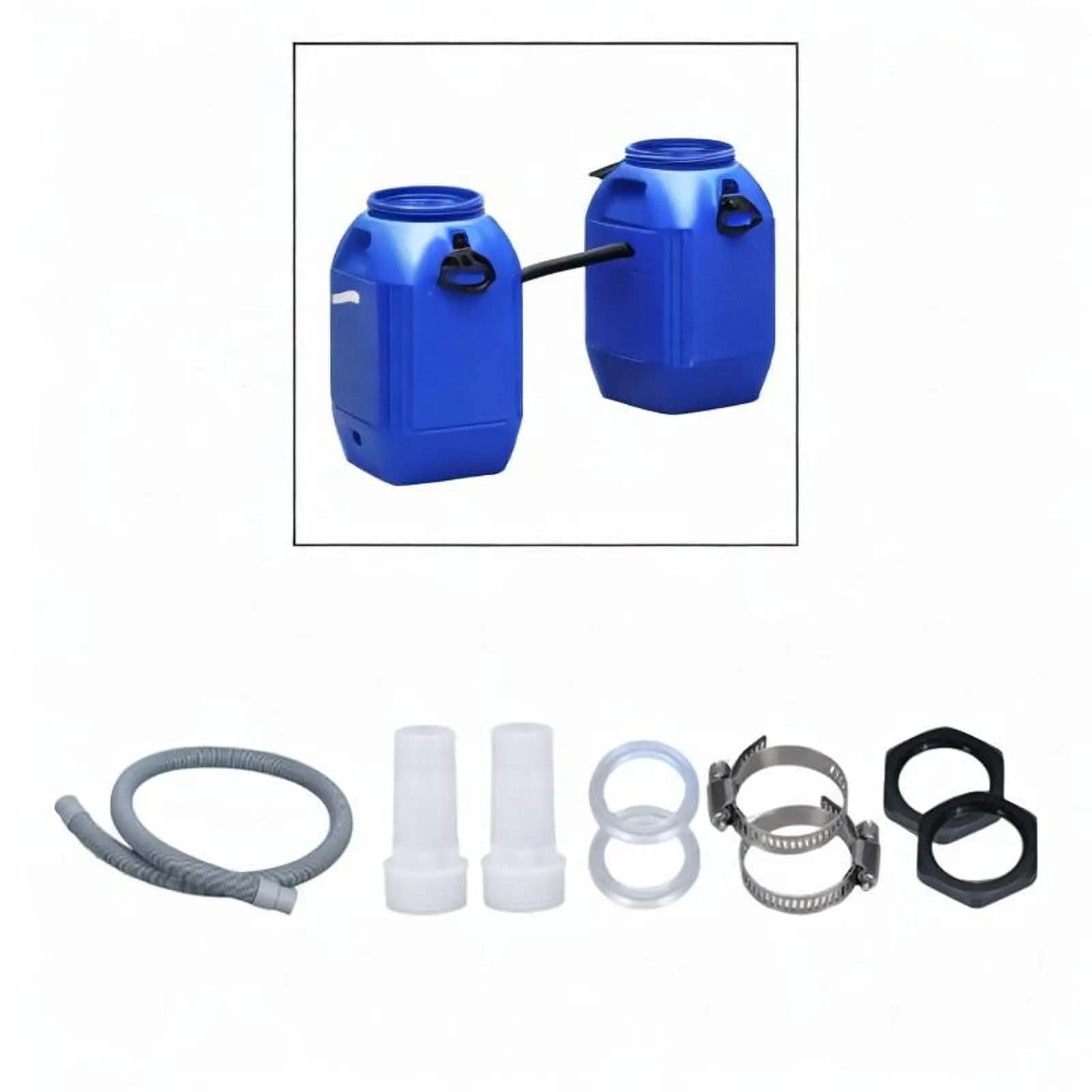 Kit di connessione per tubo flessibile per barile di raccolta acqua in ABS per l'irrigazione del giardino esterno