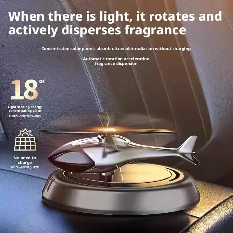 Deodorante per Auto a Energia Solare con Aeroplano Rotante a 360° ° Diffusore di Profumo per Auto, Ornamento di Lusso per Cruscotto, Fragranza a Lunga Durata, Decorazione per Auto