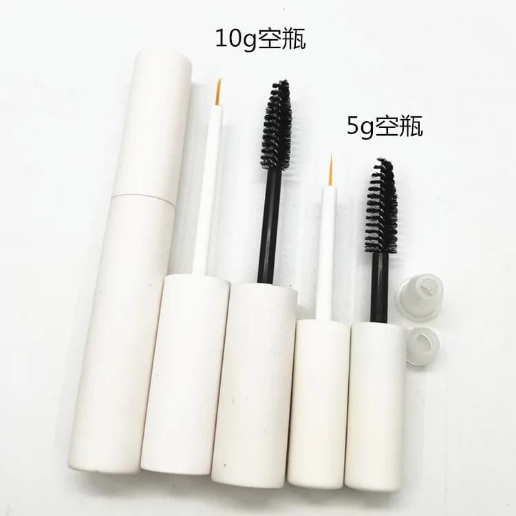 10 PZ 5 ml 10 ml White Lip Gloss Tubes Mascara Eyeliner Lipgloss Vacuum Tubes Packing Reusable Cosmetic Container