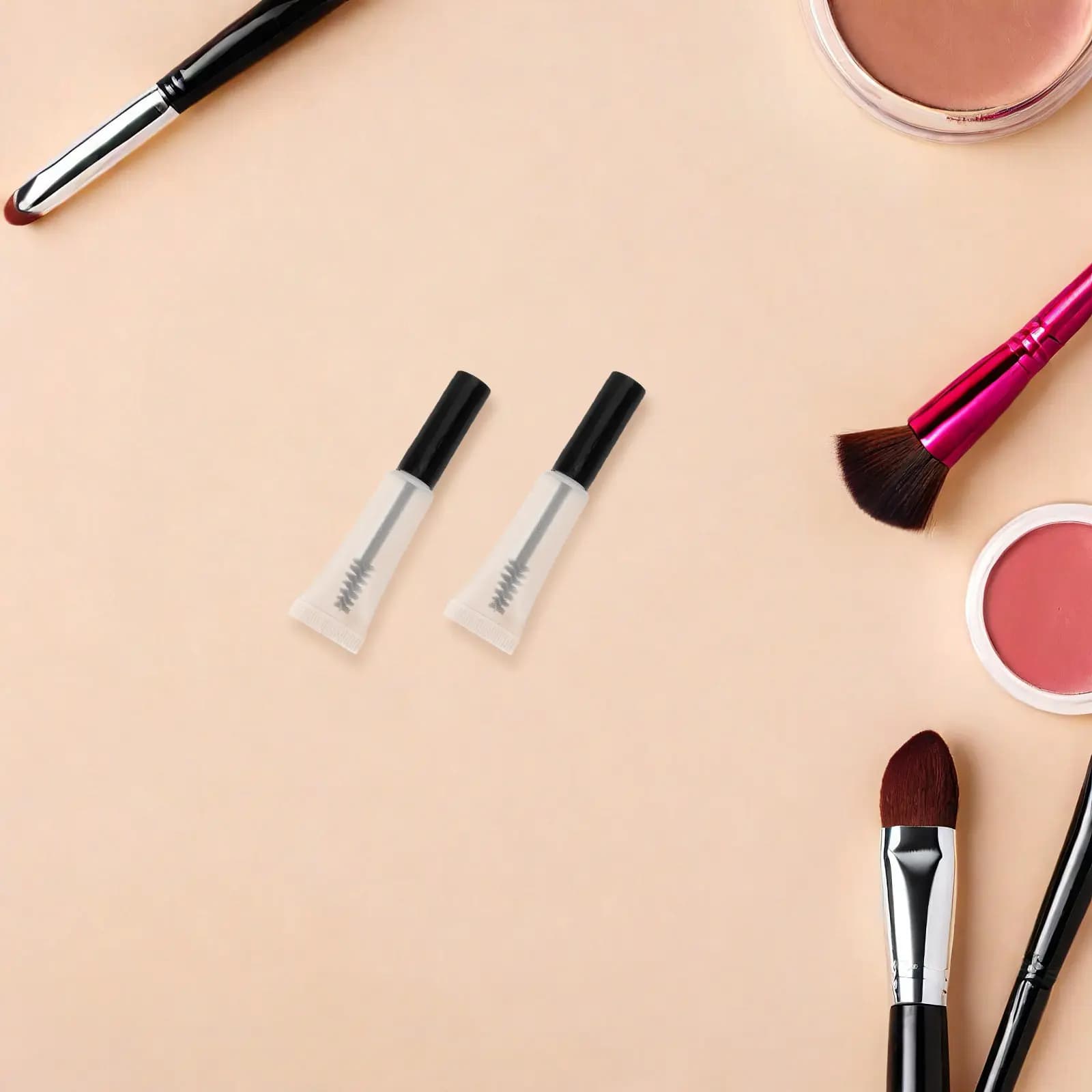 12 Pezzi Flaconi da 5ml Ricaricabili, Tubetti Trasparenti Morbidi per Mascara, Applicatori Vuoti per Crema Ciglia, Mini Tubetti da Viaggio Anti-perdita