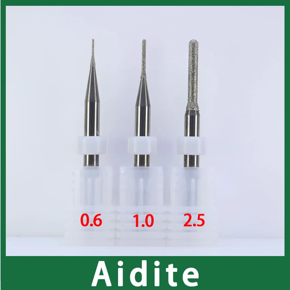 CADCAM Utensili per smerigliatrice diamantata con gambo da 4 mm per Aidite AMM-520 per la fresatura di ceramica di vetro, disilicato di litio, composito, ecc.